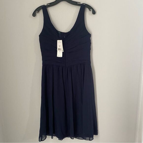 Lauren Ralph Lauren Navy Women's Pleated Sheath Dress Blue size 6 - Picture 3 of 3